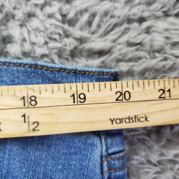 Denim & Co Jeans Womens 20W Blue Straight-Leg Stretch Denim Cuffed Ankle - Picture 6 of 12